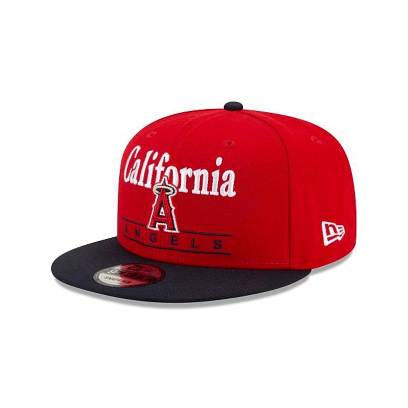 MLB Los Angeles Angels Two Tone Retro 9Fifty Snapback (BEQ7419) - Red New Era Caps